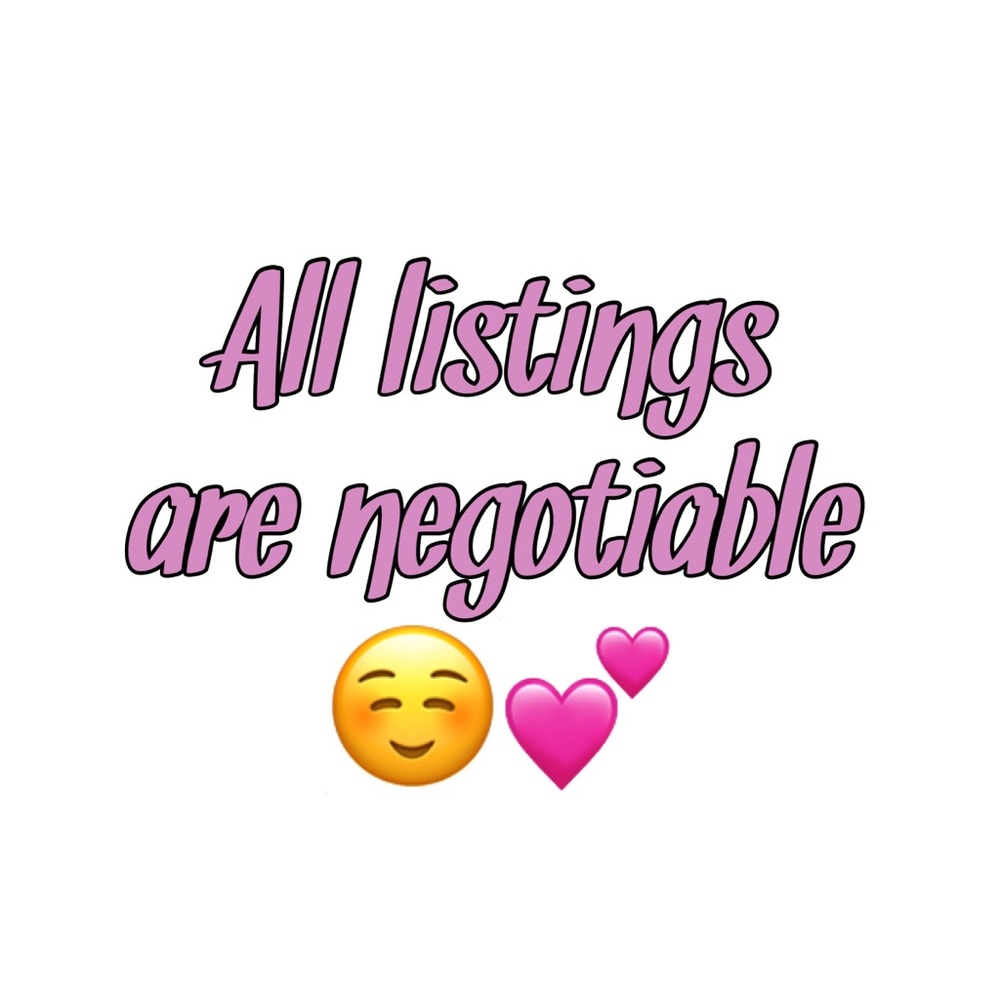 All listings can be discussed about pricing